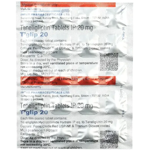 tglip 20mg tablet 20's